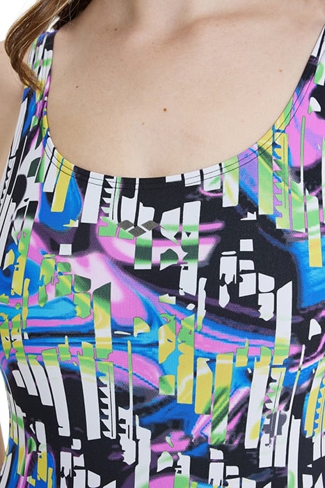 WOMEN'S BODYLIFT SWIMSUIT CAROLINA U BAC BLACK MULTI 8