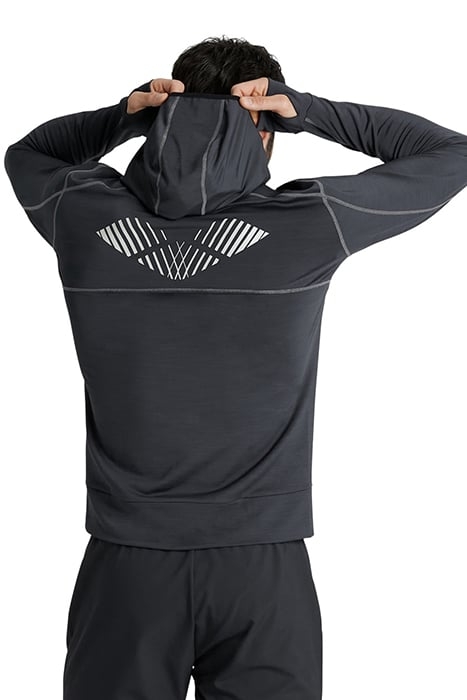 MEN'S HOODED JACKET SPACER LOGO BLACK 2