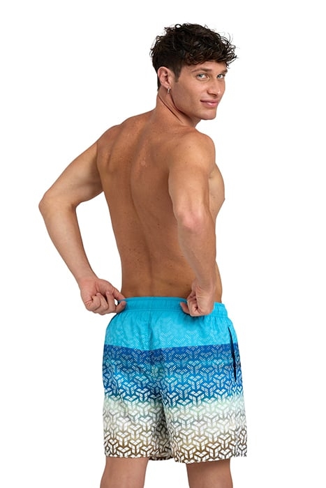 MEN'S BEACH BOXER PLACED SAND&SEA TURQUOISE 2