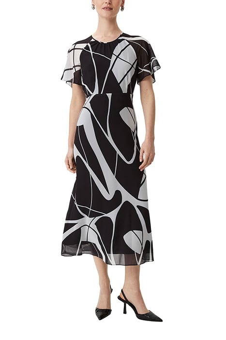 COMMA DRESSES GREY/BLACK 1