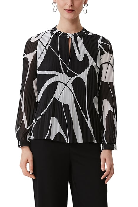 COMMA BLOUSES GREY/BLACK 1