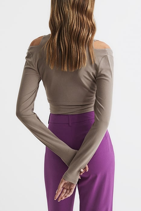 CAMILLE-TIE LONG-SLEEVED TOP MINK 2