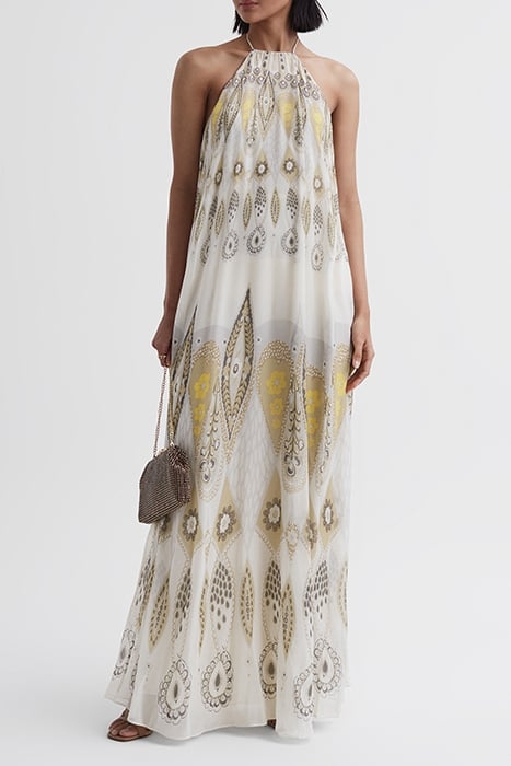 LIZA-PRINTED MAXI DRESS YELLOW 1