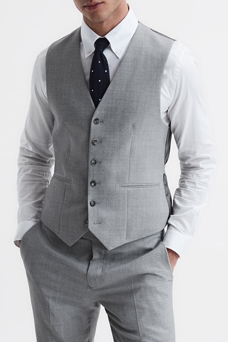 ARROW-TEXTURED WAISTCOAT GREY 1