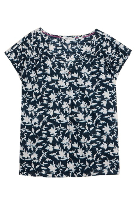 RAE  COTTON VEST NAVY PRINTED 2