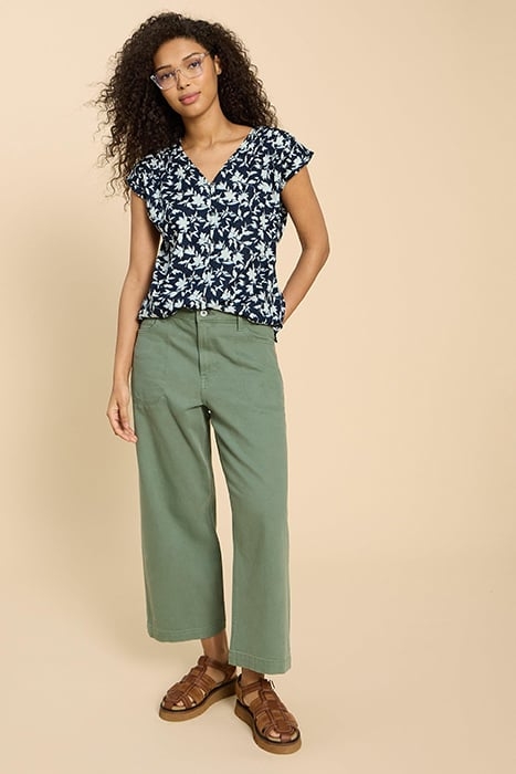 RAE  COTTON VEST NAVY PRINTED 1