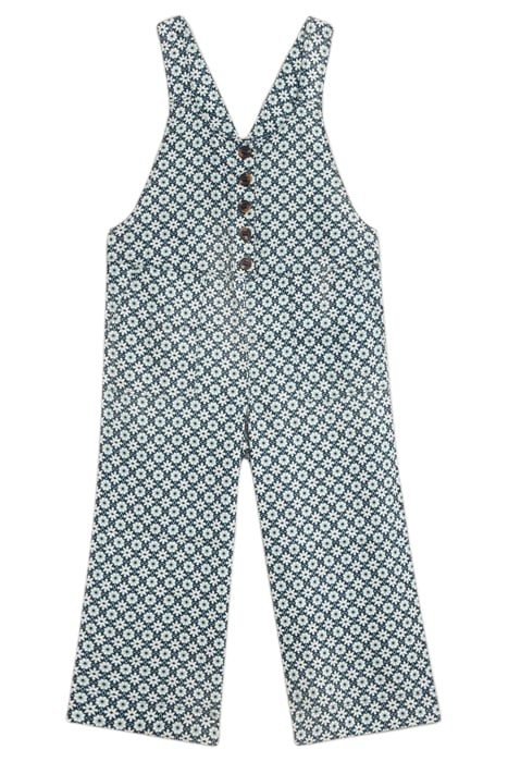 VIOLA LINEN DUNGAREE GREEN PRINTED 2