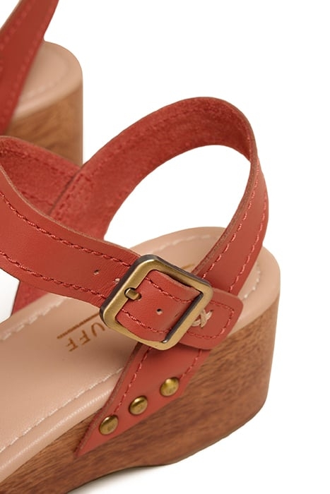 GERAINIAM LEATHER LOW CLOG MID ORANGE 3