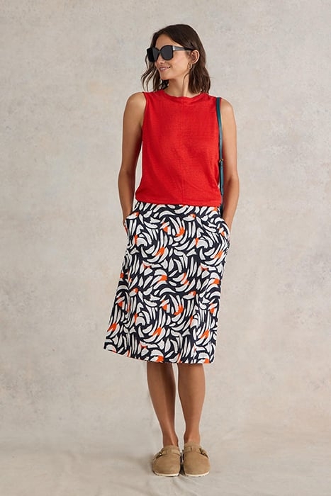 NELL REVERSIBLE SKIRT BLACK PRINTED 1