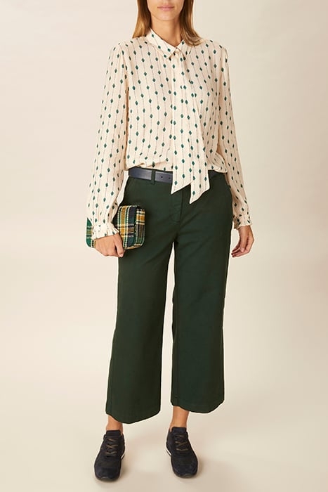 VISCOSE TIE SHIRT IN WHITE 3