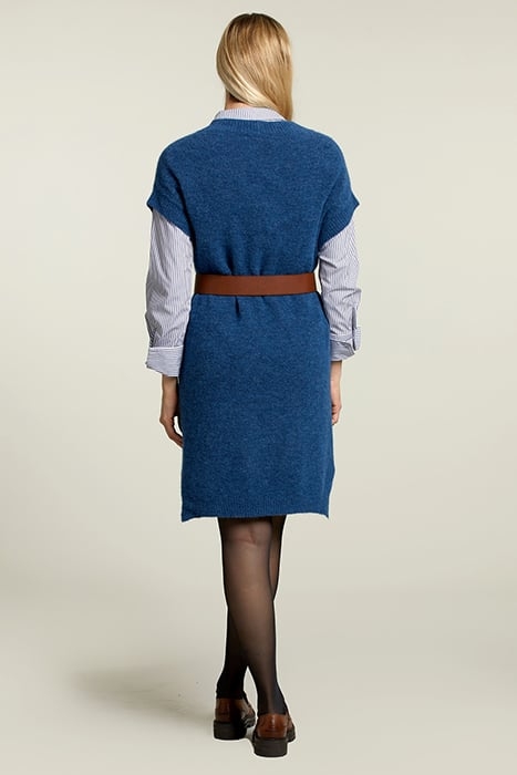 BLUE KNITTED SLEEVELESS DRESS 2