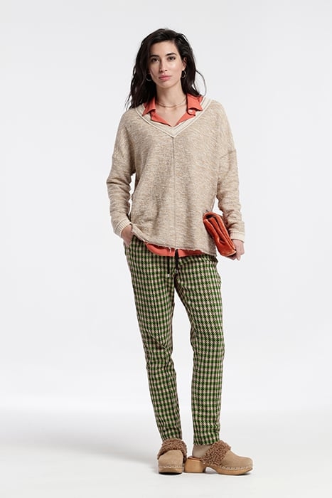 JACQUARD KNIT RAMON TROUSERS GREEN 1
