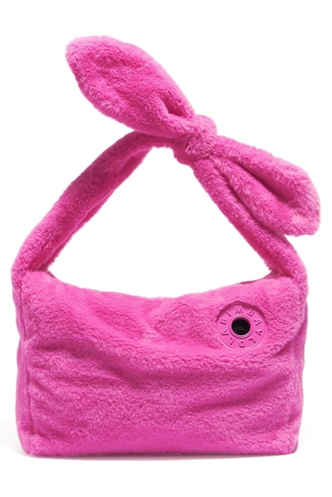 L PINK FUR HOBO BAG 1