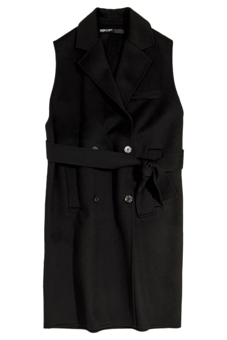 BLACK DOUBLE-FACE TAILORED VEST 3