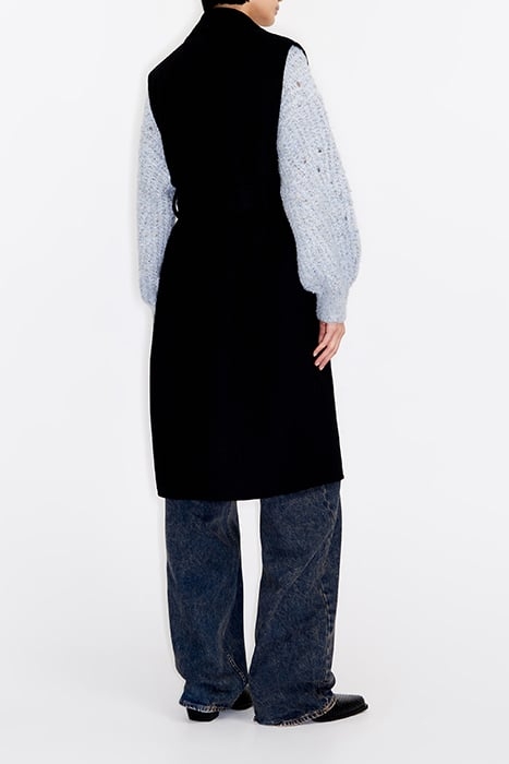 BLACK DOUBLE-FACE TAILORED VEST 2