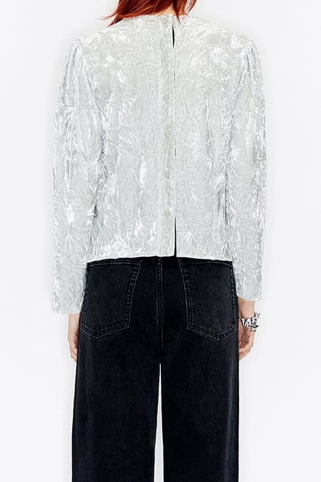 LIGHT GRAY VELVET BLOUSE 2