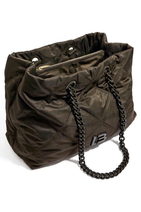 L GREEN PADDED SHOPPER BAG 3