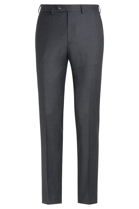DARK GREY BIRD'S EYE SLIM LEG STRAIGHT TROUSERS 2