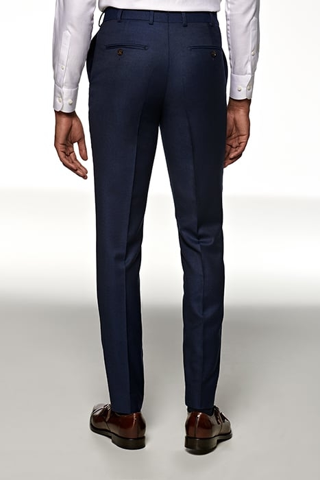 BLUE BIRD'S EYE SLIM LEG STRAIGHT TROUSERS 2