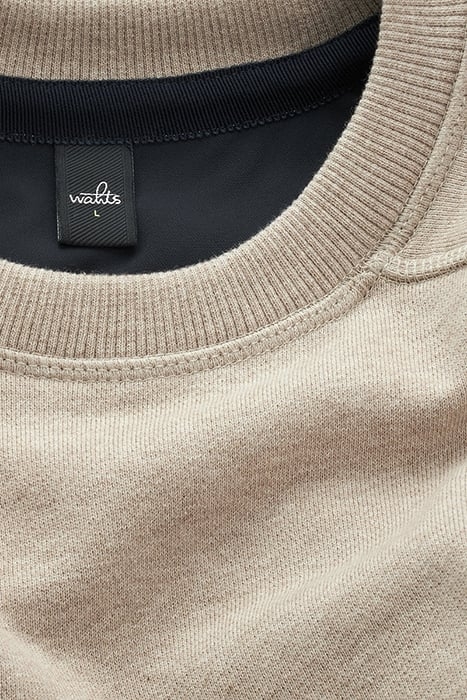 MOORE | CREW NECK SWEATER SAND MELANGE 2