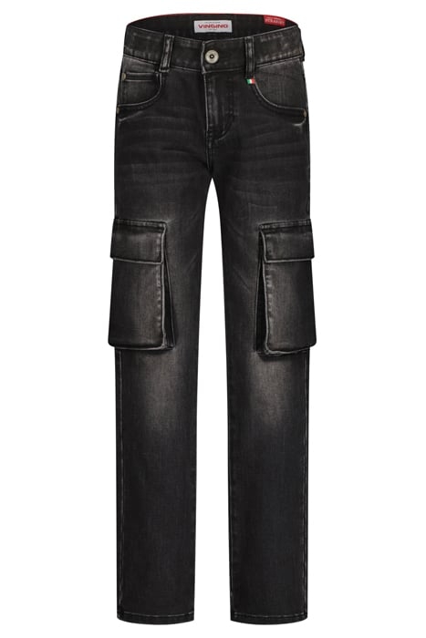 PAOLO CARGO BLACK DENIM 1