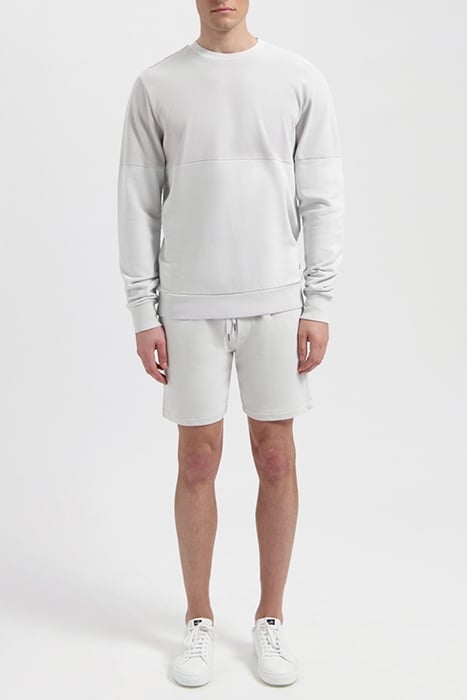 SULLIVAN | JERSEY PIQUÉ CREWNECK SWEATER LIGHT GREY 1