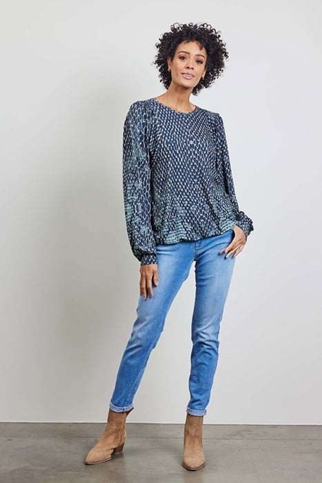 LOOSE TEE IMAGINE, SMOCK DARKBLUE WITH SNEAKPEAK PRINT 2