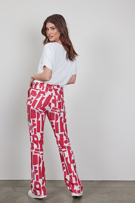 TRAVEL PANTS PASEO PRINT PINK 3