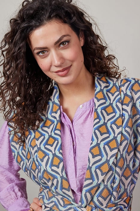 SLEEVELESS VEST DIAM PRINT OFFWHITE WITH COSMIC DREAMS PRINT 4