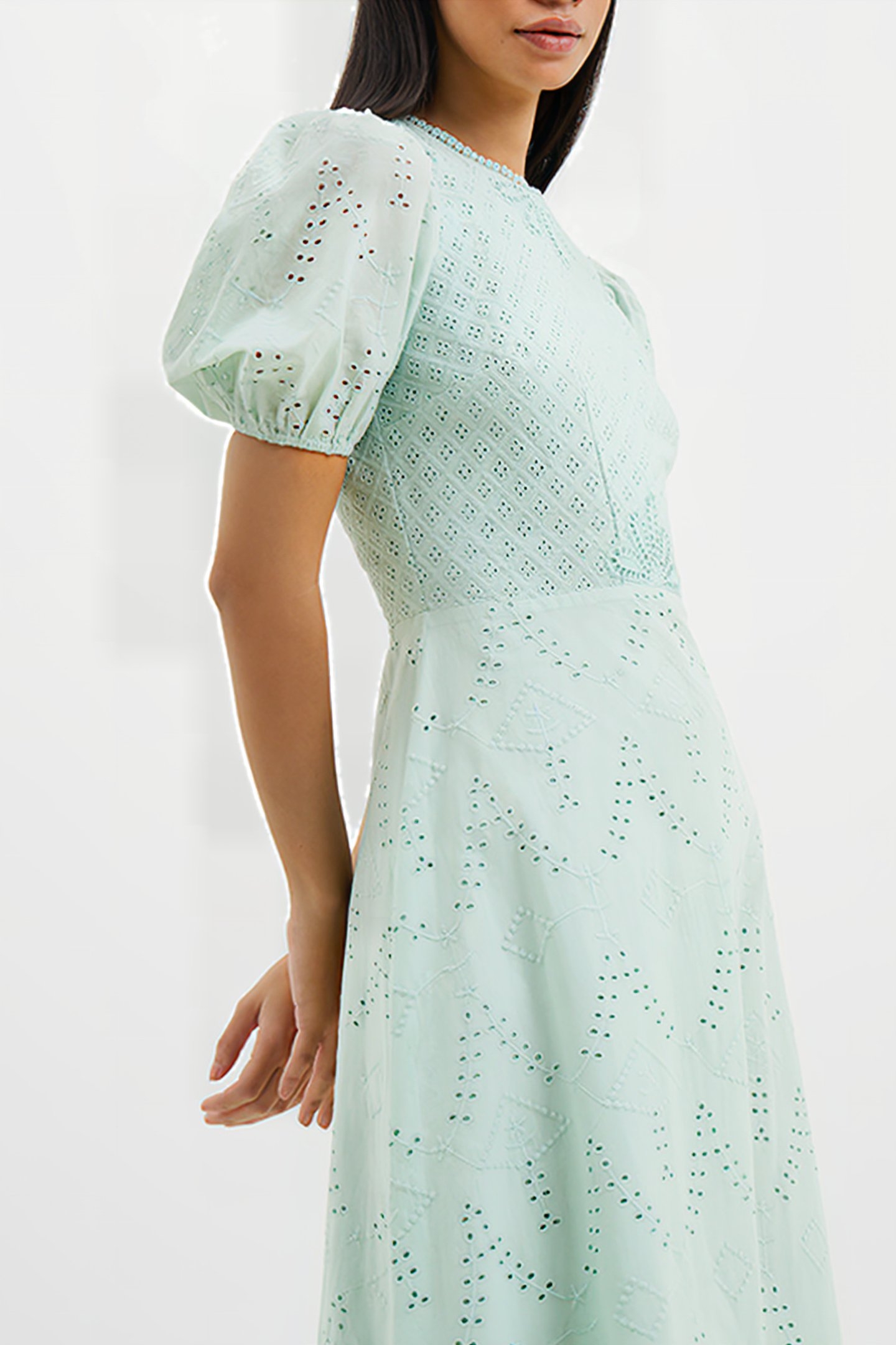 ESSE PUFF SLEEVE DRESS BLUE 5