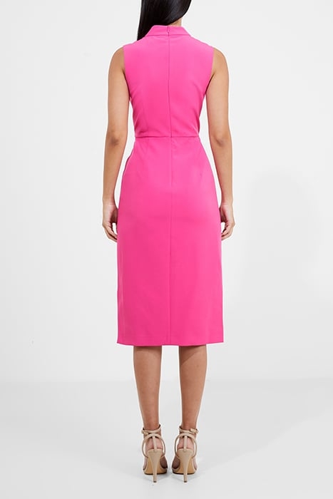 ECHO CREPE MOCK NECK DRESS PURPLE 3