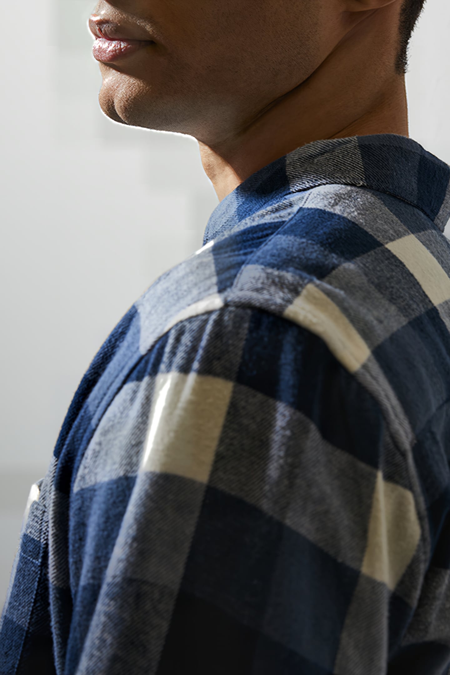 CHECKED FLANNEL BLUE 4