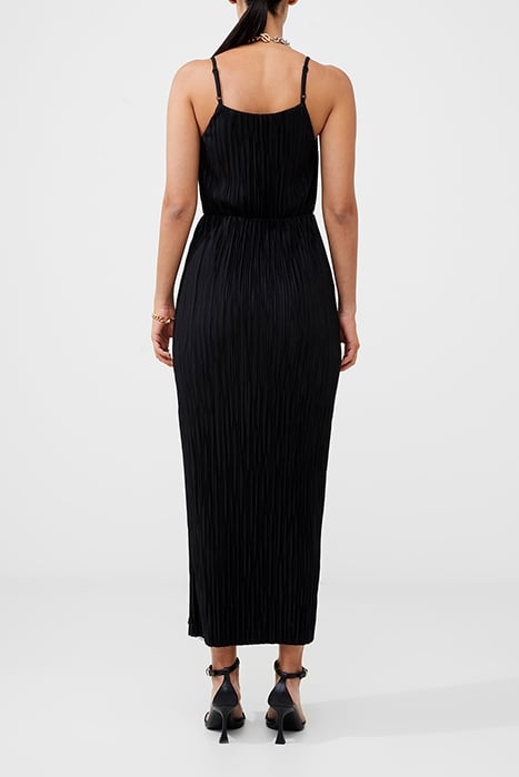 STRAPPY RIBBED JERSEY DRESS BLACK 2