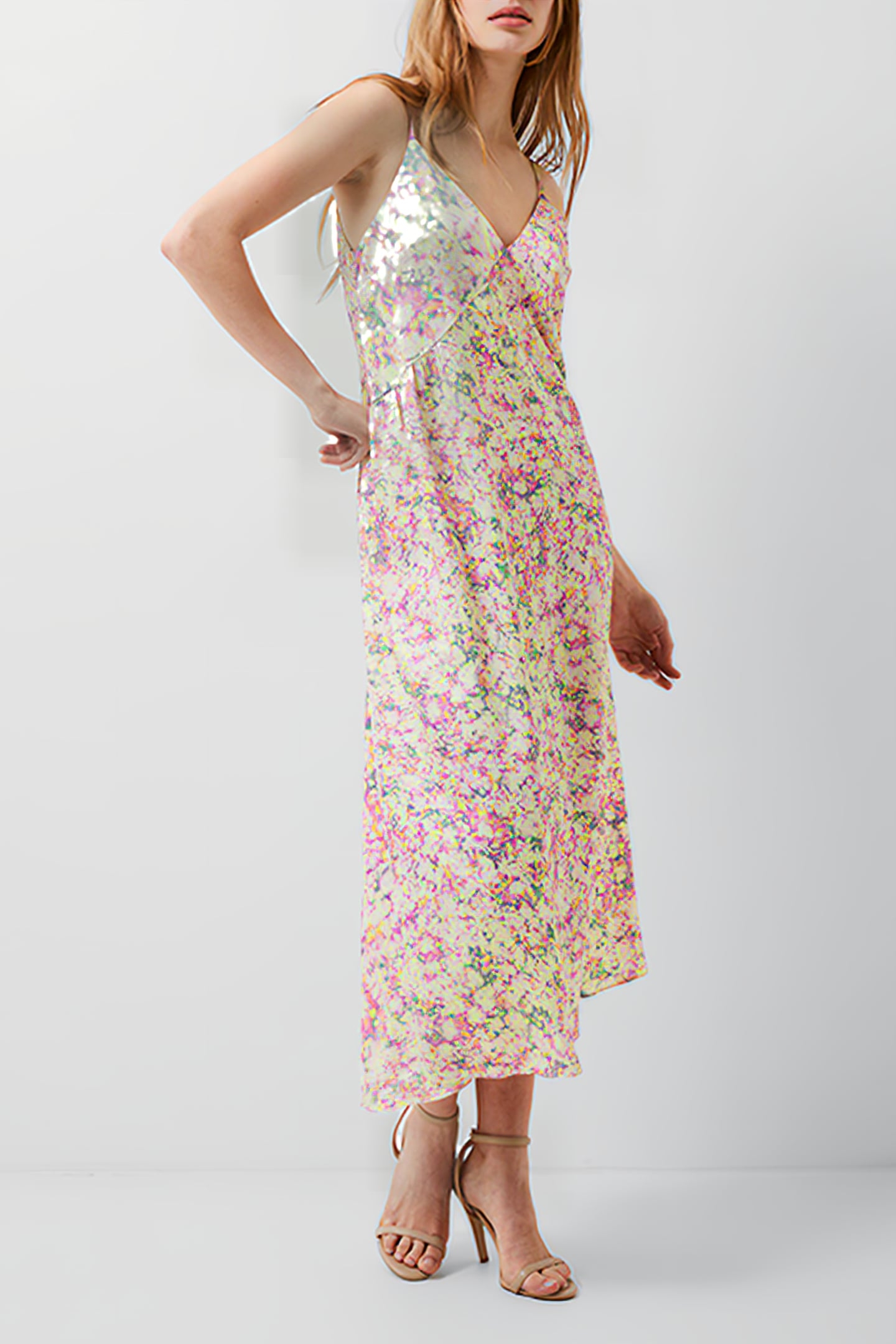 DONNA IRWEN HAMMERED DRESS RED 1