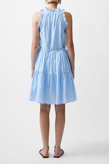 EMILY TIERED FLARED DRESS BLUE 2