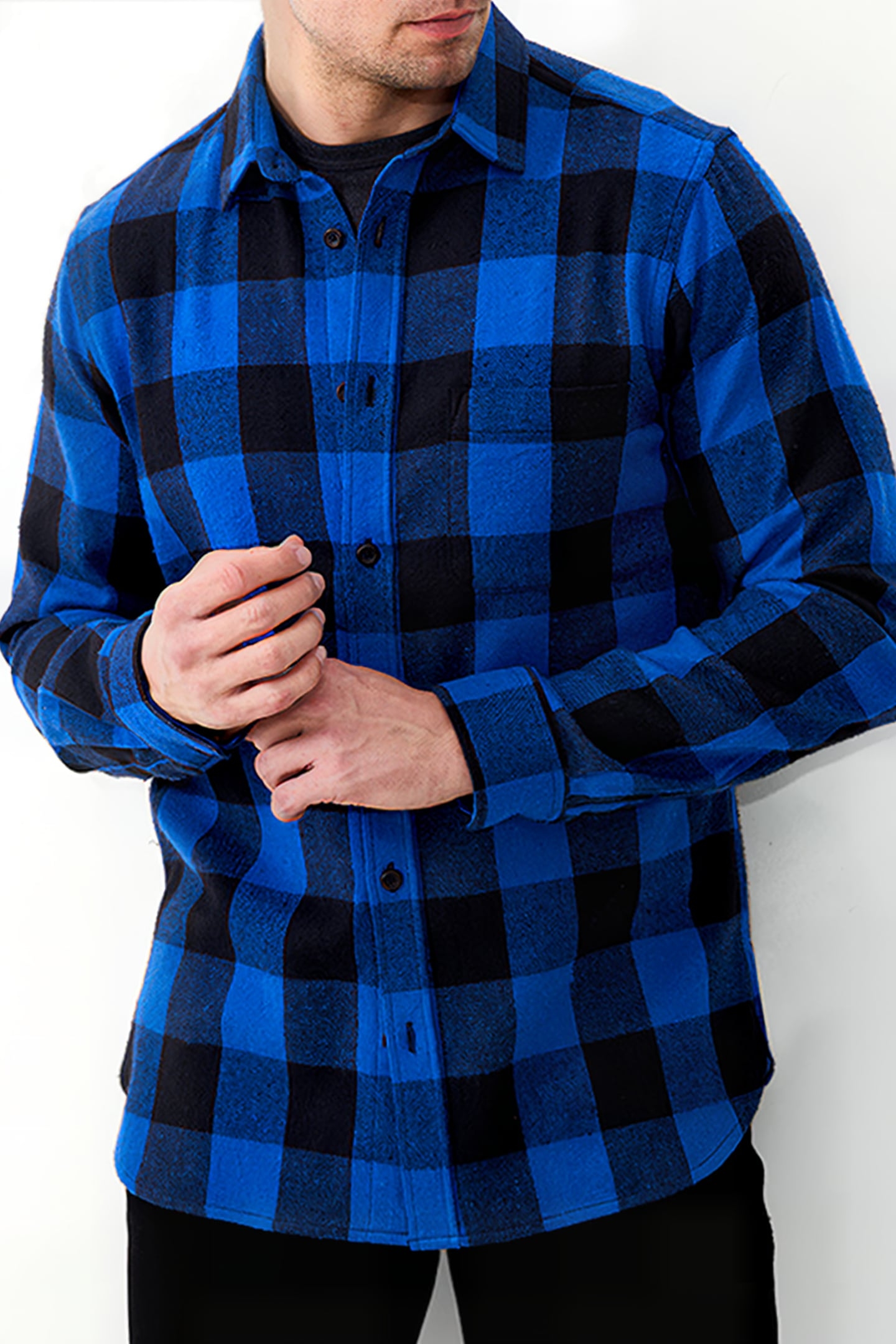 FLANNEL REGULAR FIT SHIRT ASPE BLUE 1