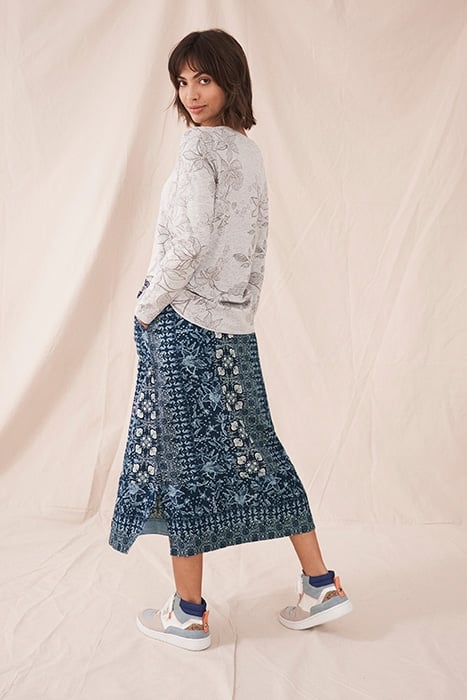 EFFIE LINEN SKIRT BLUE 2