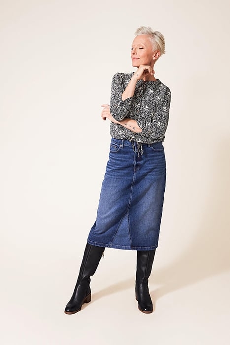 JEMMA DENIM MIDI SKIRT MID DENIM 1