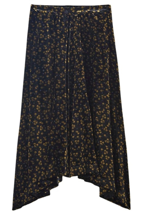 ISABELLE DEVORE VELVET SKIRT GREY 4