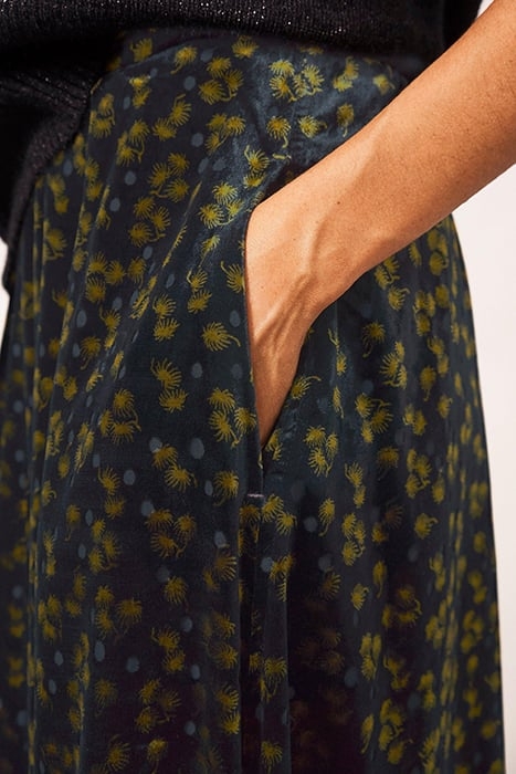 ISABELLE DEVORE VELVET SKIRT GREY 6