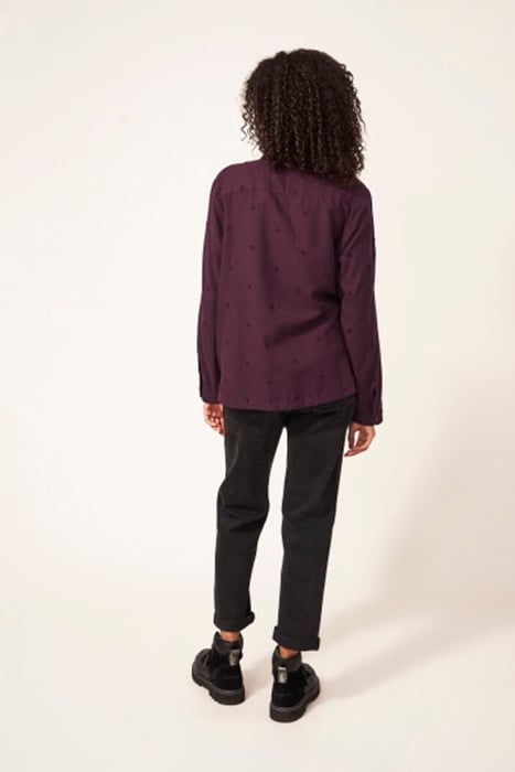 EMILIA  COTTON SHIRT PLUM 3