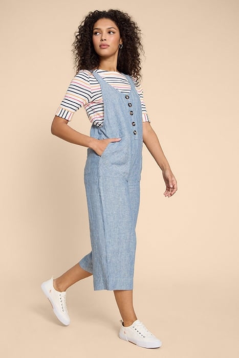 VIOLA LINEN DUNGAREE CHAMBRAY BLUE 1