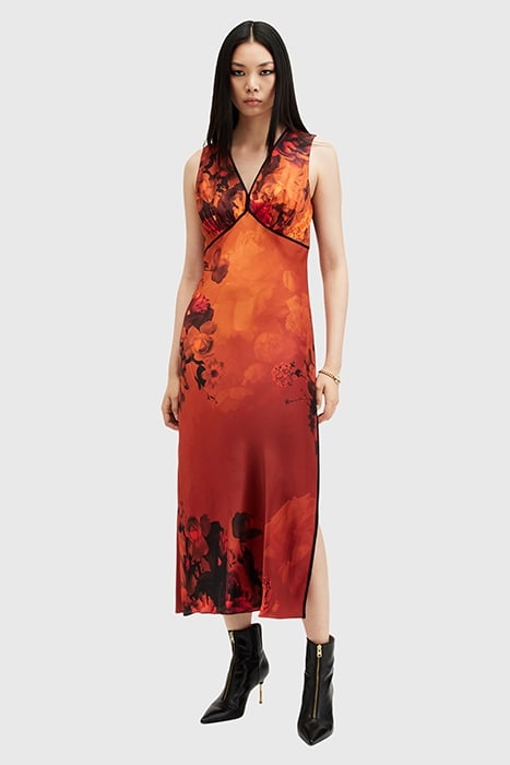 KARLA DRESS ADELA BURNT ORANGE 1