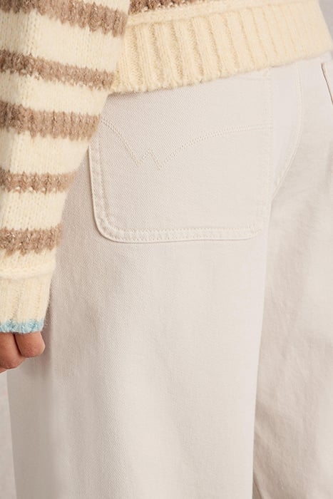 TIA WIDE LEG CROP JEAN NATURAL WHITE 4