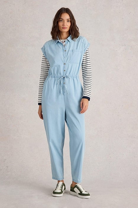 PIPER BRODERIE JUMPSUIT MID DENIM 1