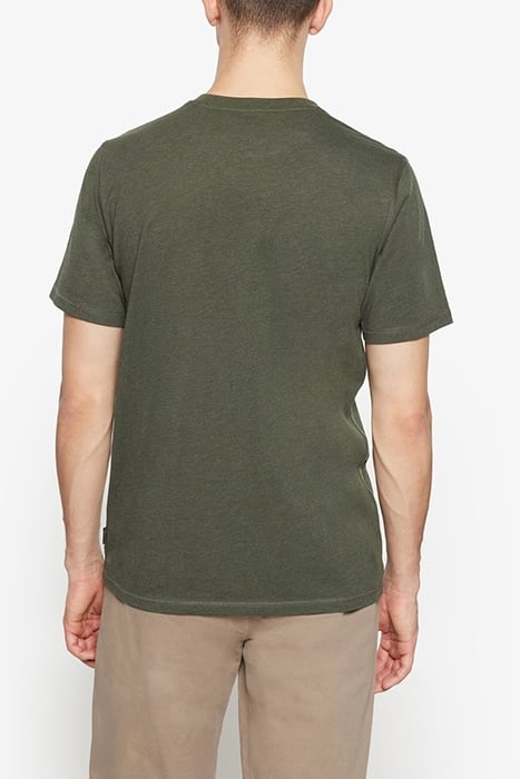 LIAMSI FRONT PRINT TEE+ FULL GREEN MELANGE 2