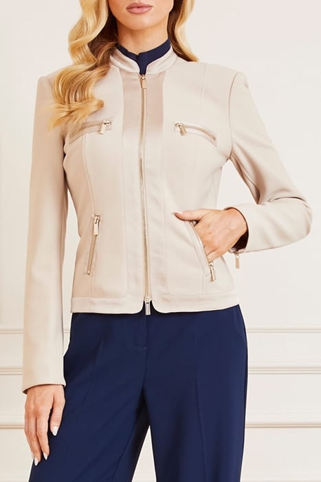 KAREN JACKET FAWN CROPPED TAUPE 1