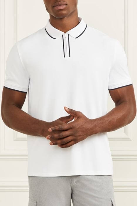 MARCIANO BY GUESS FORMAL PERFORMANCE PURE POLO SHIRT WHITE 4
