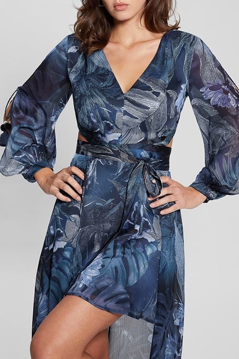 LS FARRAH DRESS ETCHED TROPICAL PRIN 6