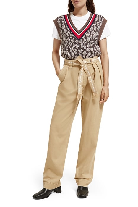 FAYE - HIGH RISE RELAXED TAPERED LEG PAPER BAG UTILITY PANTS 3